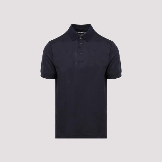 GIORGIO ARMANI Men Polo Shirts 3GSF53 SJAQZ UBRY ROYAL BLUE