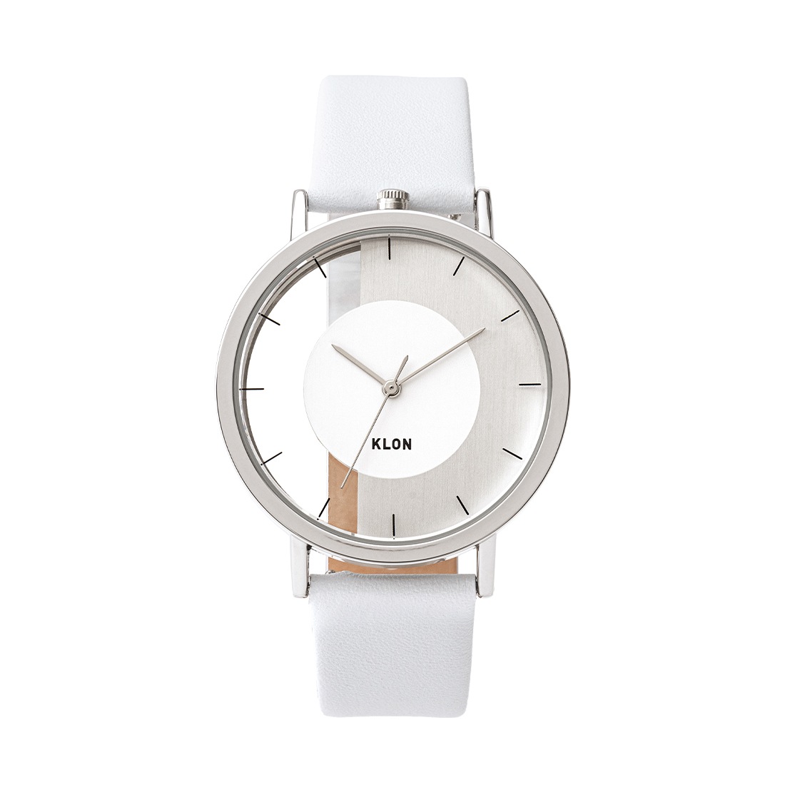 INVISIBLE OVERLAPPING CIRCLE SHAPES WHITE 38mm