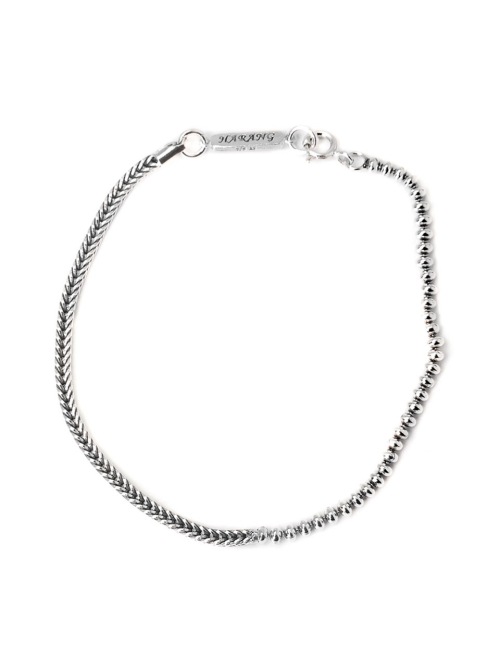 【HARANG】 HR 131B_Silver Half & Half Chain Bracelet 正規品