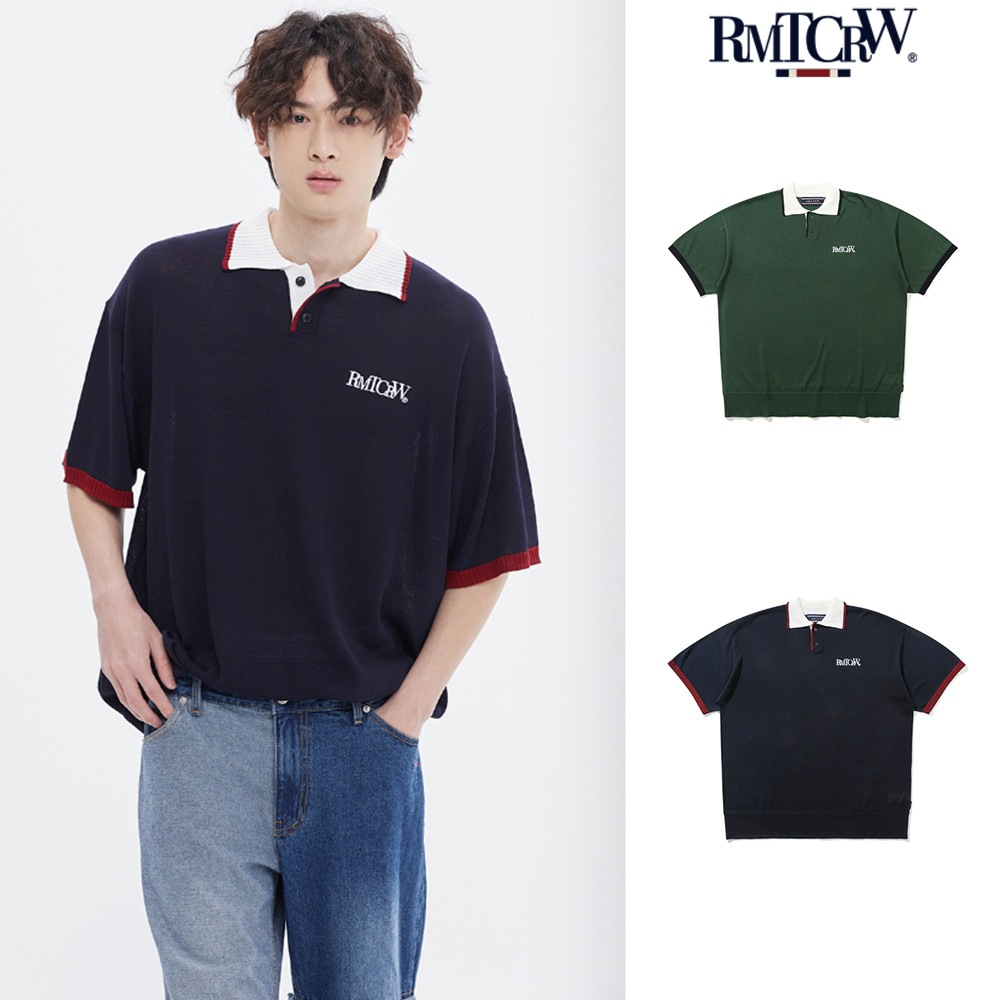 【ROMANTIC CROWN】RECENT LOGO KNIT POLO
