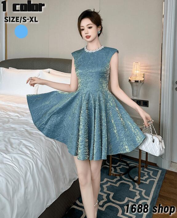 即納 2025 タイトワンピース 姫系ワンピース　花柄　ワンピース インポート ひざ丈 ミドル丈 エレガント　韓国ファッション シンプル Vネック パーティドレス ノースリープ　お嬢様 セクシー ミ