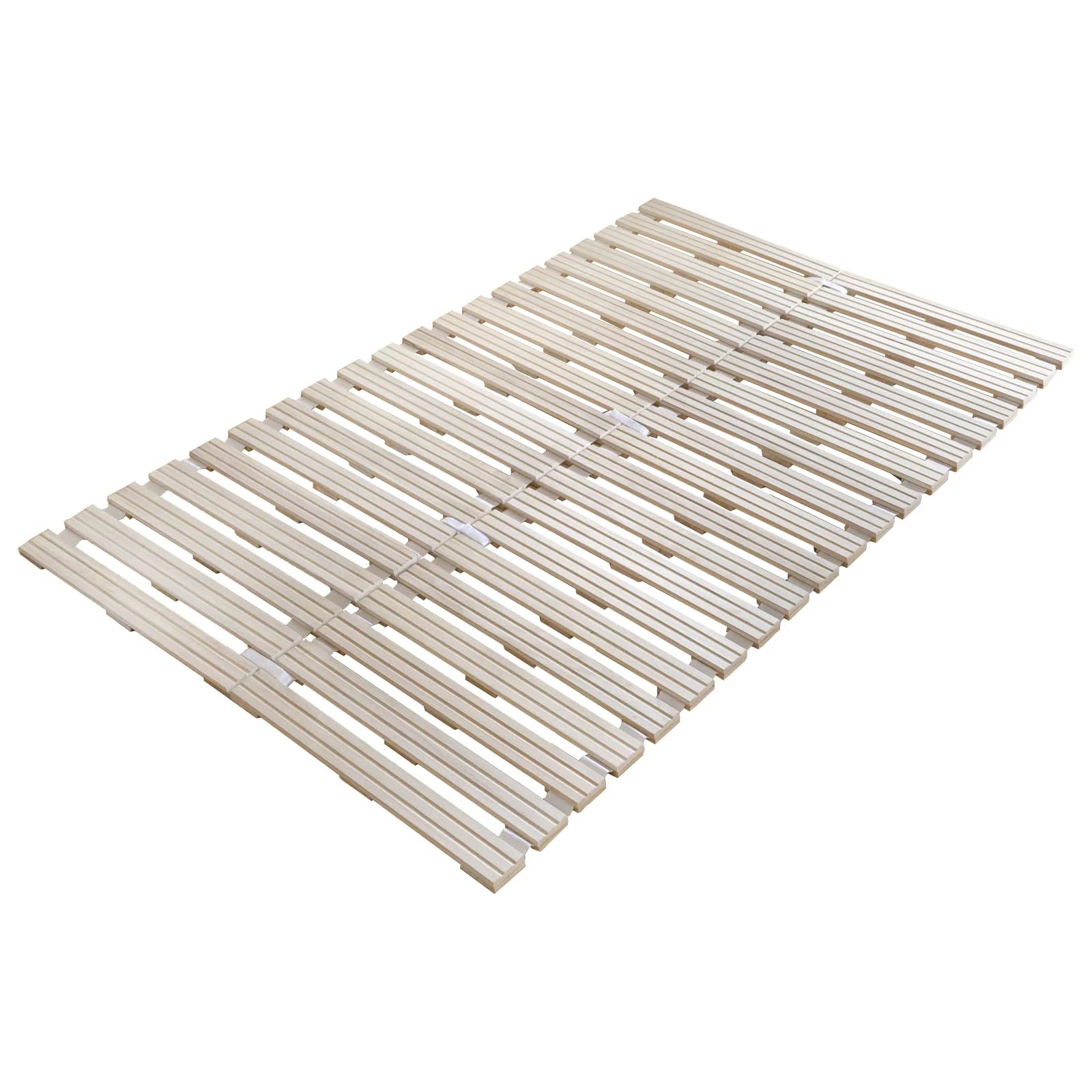 ベッド ダブル すのこ ロール式【すのこ厚25】 コンパクト すのこベッド すのこマット 滑り止め付き ダブルベッド 幅140×奥行き200×高さ2.5cm 7,075円