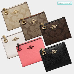 COACH コーチ レディース 二つ折り財布 お財布 超可愛いイチゴ蝶々柄付き キャンバスレザー財布