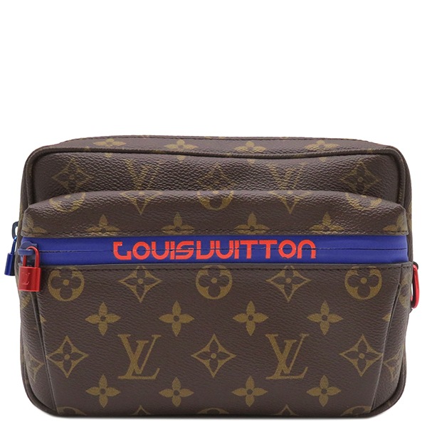 ルイヴィトン LOUIS VUITTON ボディバッグ パシフィック バムバッグ モノグラムキャンバス モノグラム ゴールド金具 茶 ウエストバッグ ブルー金具 レッド金具 M43828 FO0188