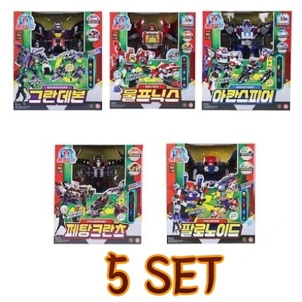 メカードボール/5種 ロボット フルセット/ウルフニクス/アーカンスフィア/パロノイド/グランデボン/ペタンクランツ/ロボット/変身ロボット/合体ロボット/韓国アニメ/ターニングメカード