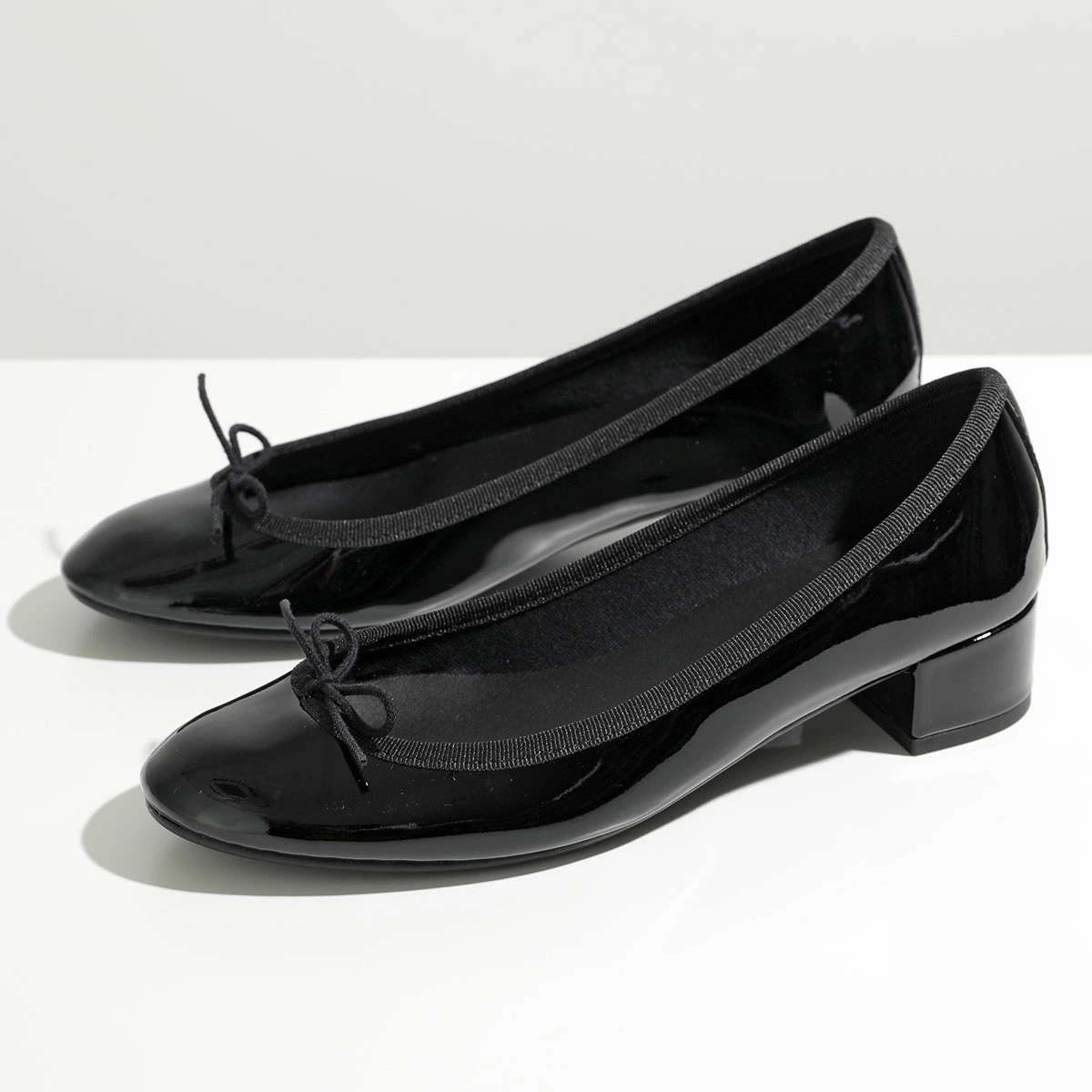 repetto レペット バレエシューズ Camille gomme カミーユ V080 VLUX レディース パテントレザー ゴム パンプス 3.0cmヒール 靴 410/Noir 【NEW SIZ