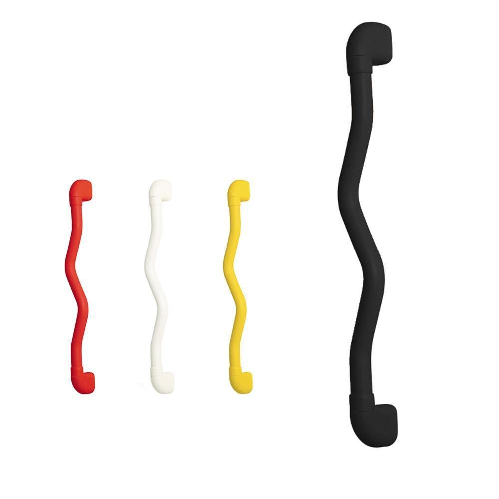 三栄水栓 SANEI 手すり 波形ニギリバー 600×60mm ブラック・W593-600-D