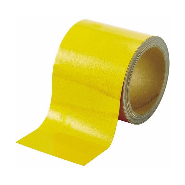 再帰反射テープ 90mmx10m イエロー TRFT90-Y 1巻