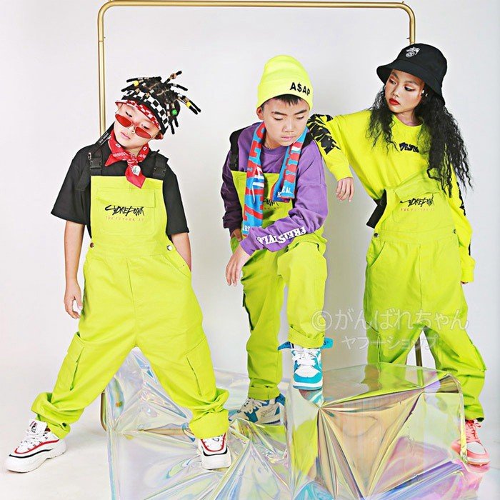 キッズ ダンス衣装 セットアップ 男の子 女の子 パーカー ズボンセット サロペットパンツ シャツ ガールズ ジャッズ ヒップホップ 演出服 ダンスウェア ジュニア