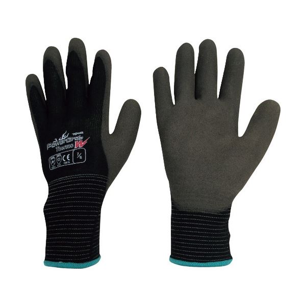 （まとめ）東和 PowerGrabThermo W 7/S ブラック/ダークブラウン 1双[x5]