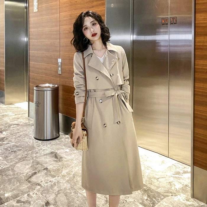 トレンチコート コート レディース 春 秋冬 アウター ロングコート スプリングコート トレンチ Aライン 大きいサイズ 韓国ファッション シンプル おしゃれ オリジナル カジュアル 上品 OL通勤