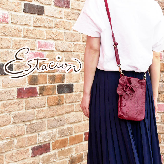 エスタシオン Estacion バッグ ポーチ レディース ショルダーバッグ 本革 斜め掛け ミニバッグ ショルダーポーチ スマホ フラワーモチーフ パッチワーク エスニック アジアン ハン 5,742円