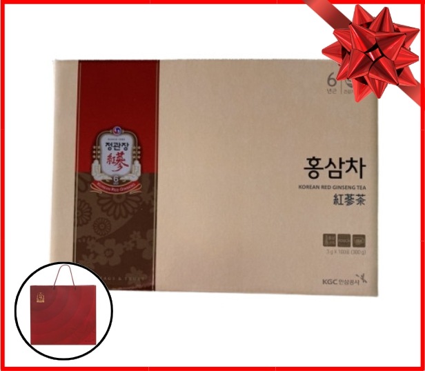 [韓国商品館] 韓国人参公社 紅参茶 プレゼント用 コーヒー代わり 健康茶 1GIFT BOX (3g x 100包)