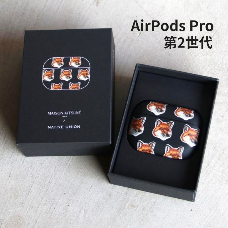 【メゾンキツネ ( MAISON KITSUNE ) x ネイティブユニオン ( NATIVE UNION )】ALL OVER FOX Airpods Pro (第2世代) 専用ケース