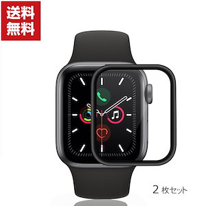 Apple Watch Series 6/SE 40mm/44mm ウェアラブル端末 スマートウォッチ 耐衝撃 HD Film ガラスfilm 3Dラウンド複合材質 全画面保護フfilm 液晶保護ガラ