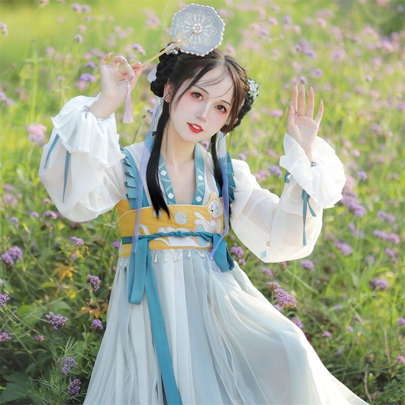 コスム 服 女性 [キャットパーティー] 漢服 妖精 アンティーク スタイル ハンフー フェアリー アンティーク スタイル 日常のハン要素を向上させる 夏 母の日