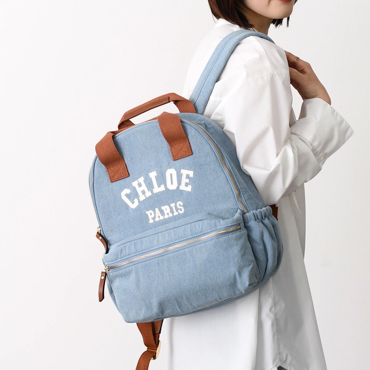 カバン バッグ リュック キッズ バックパック C20867 CH26SB20867 子供 デニム ブルー コットン A4収納可能 旅行 デイリーバッグ マザーズバッグ