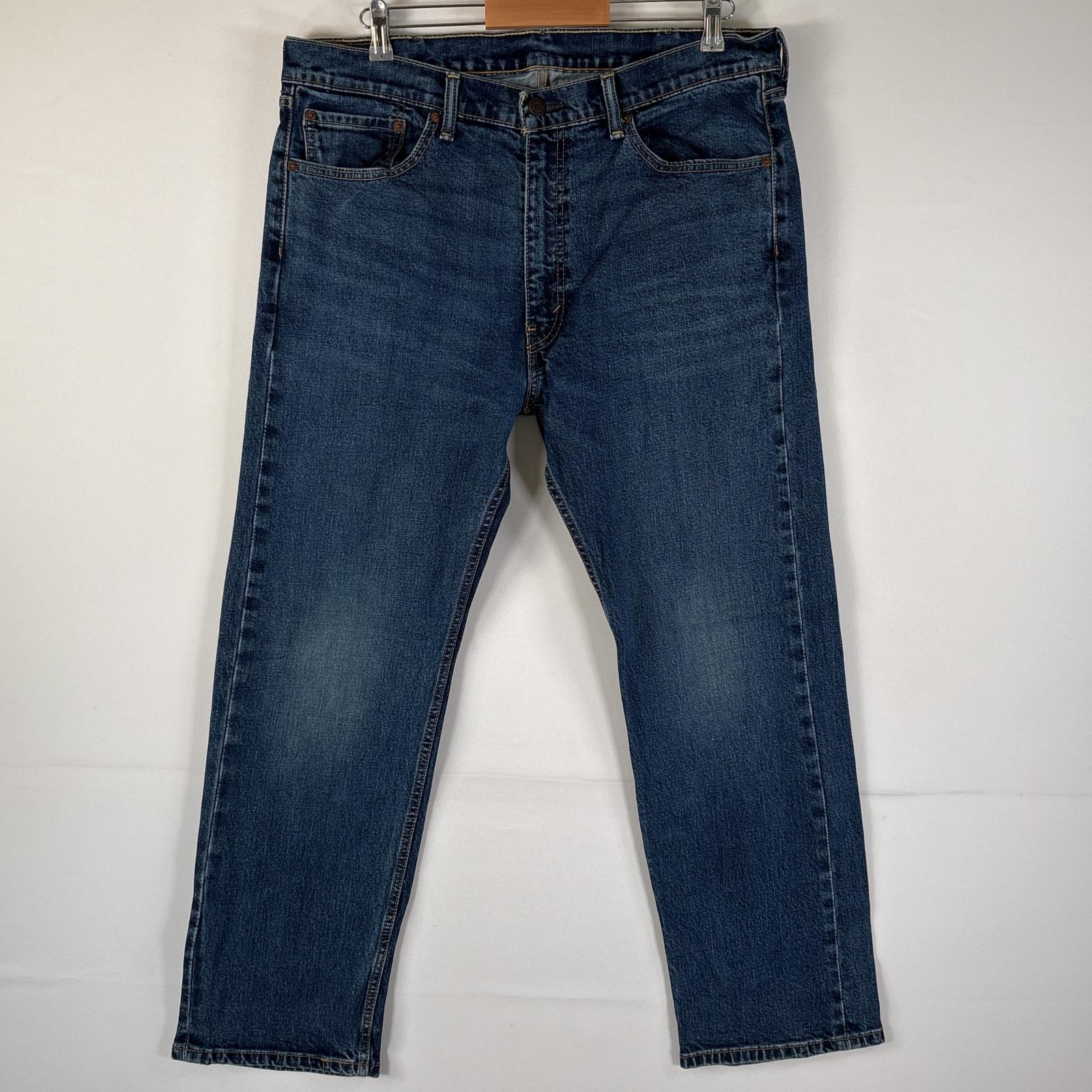 古着 デニムパンツ 505 ブルーデニム ジーンズ ジーパン ストレート 大きいサイズ ヒゲ w38 L30 インディゴブルー メンズ