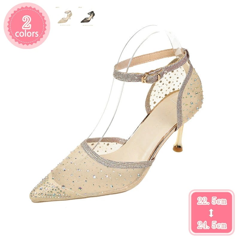 1000円OFFクーポン レディース バックストラップパンプス サンダル 7センチ ピンヒール パンプス ポインテッドトゥ ビジネスシューズ ハイヒール パンプスサンダル 美脚 婦人 痛くない 大きい