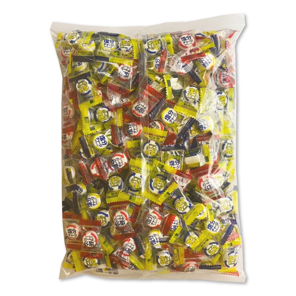 カバヤ 塩分チャージタブレッツ 3種 1kg（標準333粒）ビッグシェアパック (スポーツドリンク味 塩レモン味 梅味) 個包装 大容量 業務用 大袋 塩分補給 塩タブレット 塩分タブレット 塩飴 ク