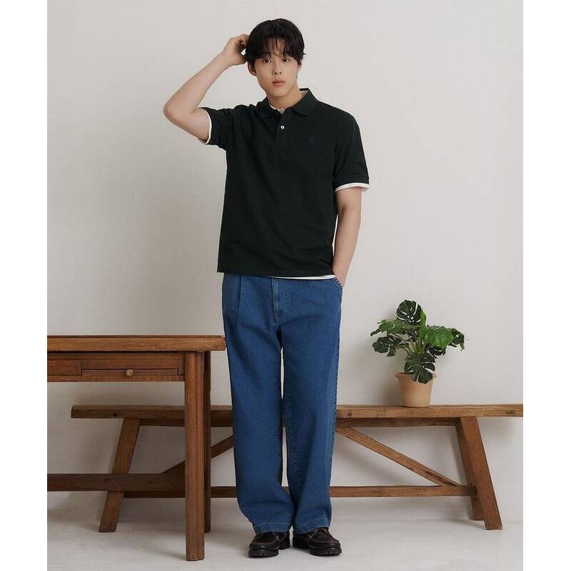 빈폴 BEANPOLE MEN 피케 칼라넥 반소매 티셔츠 - 그린 BC6242E71M 405978 1758248