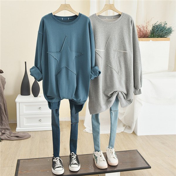 パーカーレディーストレーナースウェット長袖プルオーバー着痩せトップス無地ロゴロングゆったり秋冬カジ