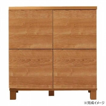 日本製組立家具 リビングボード 収納キャビネット CO-NC-8075CB ナチュラル