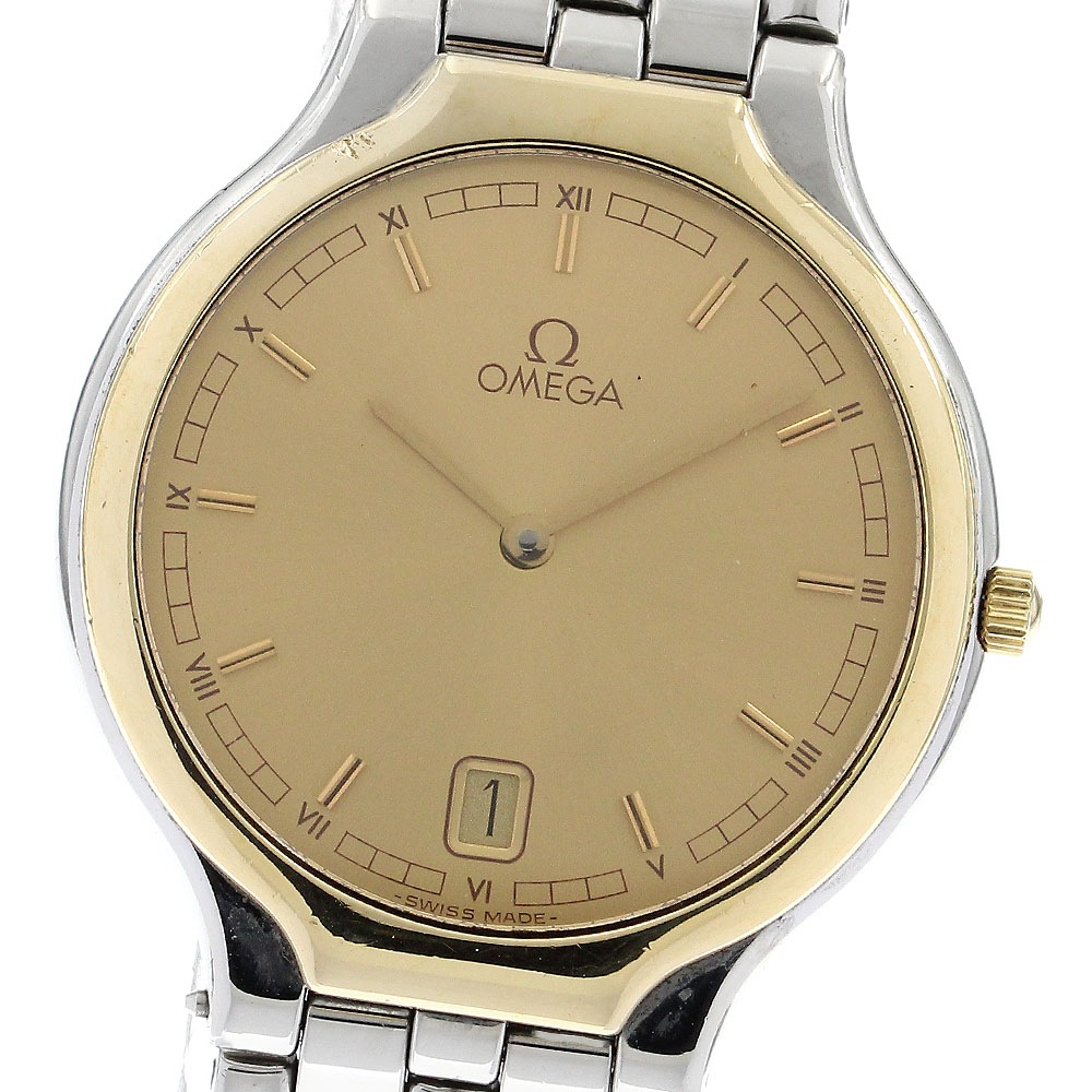 オメガ OMEGA デビル YGベゼル デイト クォーツ メンズ _896059【中古】