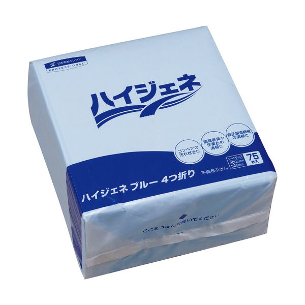 日本製紙クレシア ハイジェネ ブルー 4つ折り 62110 1ケース（1350枚）
