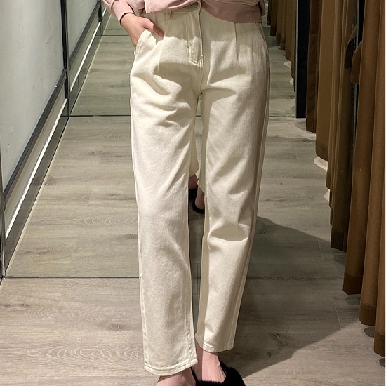 【取寄：納期2週間】パンツ レディース ストレート ハイウエスト ストレートパンツ レディース ボタン ジッパー パンツ レディース 体型カバー ストレートパンツ カジュアル ロング ハイウエスト