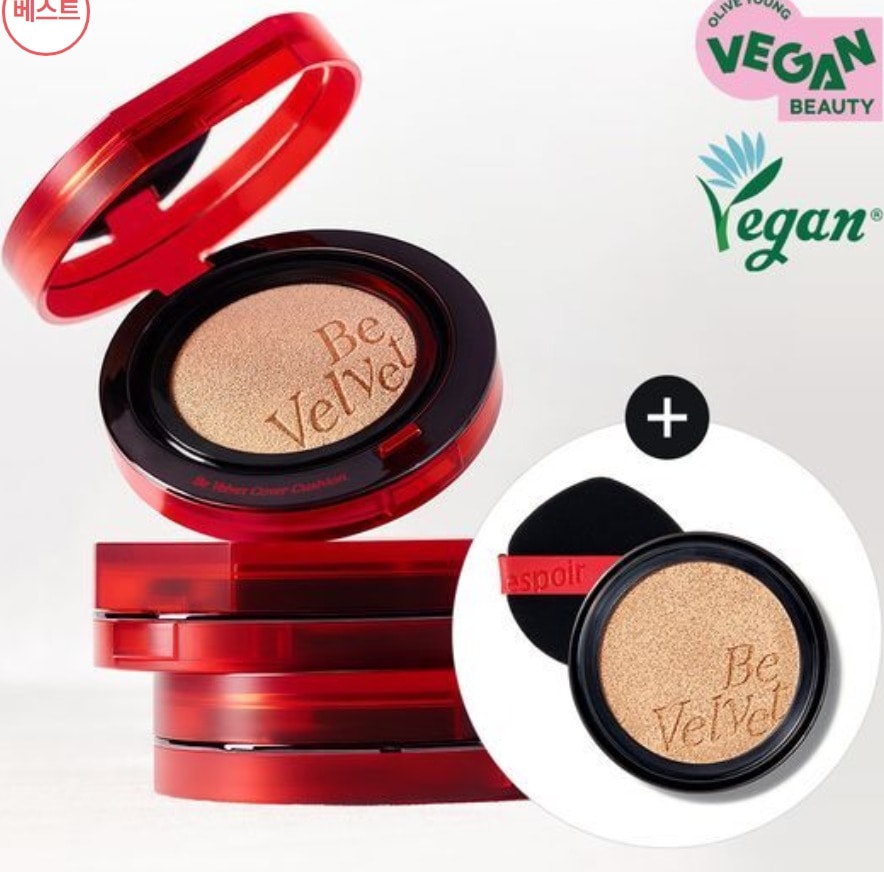 [サンランチング] ビーベルベット カバークッション SPF42 PA++ (本品+おかわり) + ミニパウダー