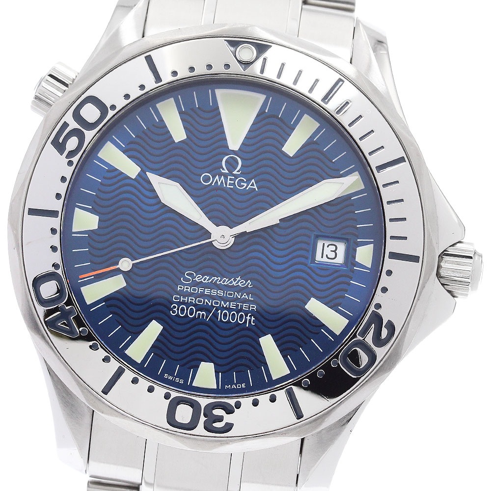 オメガ OMEGA 2255.80 シーマスター300 デイト 自動巻き メンズ 保証書付き_896259【中古】