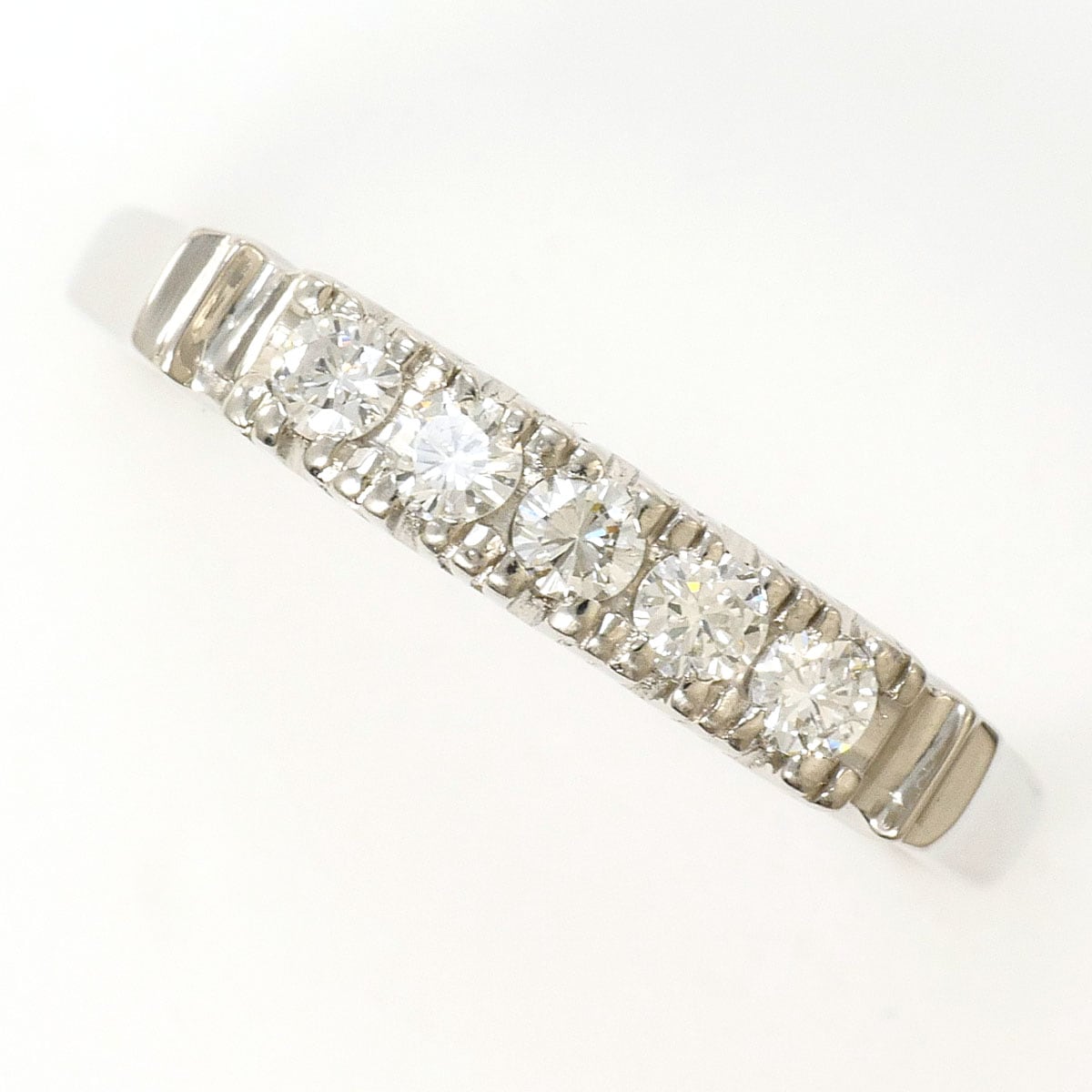 PT850 プラチナ リング・指輪 14号 ダイヤモンド 0.23ct 総重量約3.3g 中古