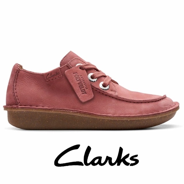 クラークス レディース ファニードリーム 本革 靴 ダスティローズ ヌバック レースアップ ローカット Clarks 014D