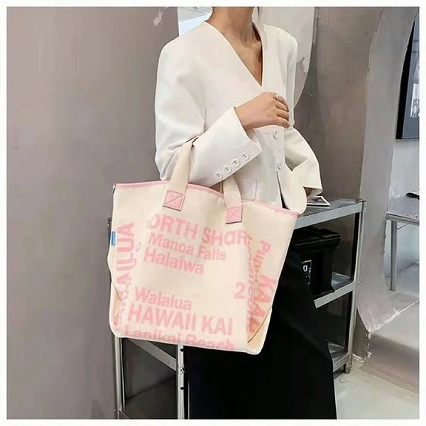アルファベット 大容量 手提げ レジ袋 片肩 ハンドバッグ トートバッグ