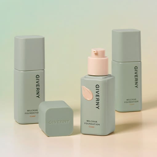 [1+1]ジベルニ 密着 カバー ファンデーション(30ml)(17号 ポスリン)+マスクパックをプレゼント