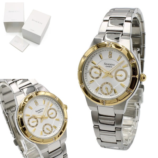 腕時計 SHE-3800SG-7AEF SHEEN シーン シルバー 腕時計 ウォッチ レディース