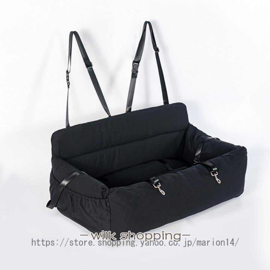 新しい限定版ペット用 ドライブボックス ドライブベッド キャリーバッグ ドライブシート 犬 猫用 ペットベッド 防水 飛び出し防止リード＆フック付 車用ペットシート