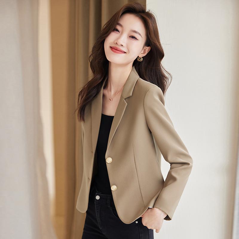 女性用 レディース ブレザー ジャケット スプリングジャケット スリムフィット 春秋 スタイリッシュ エレガント おしゃれ 通勤 オフィスワーク ショッピング タウンユース