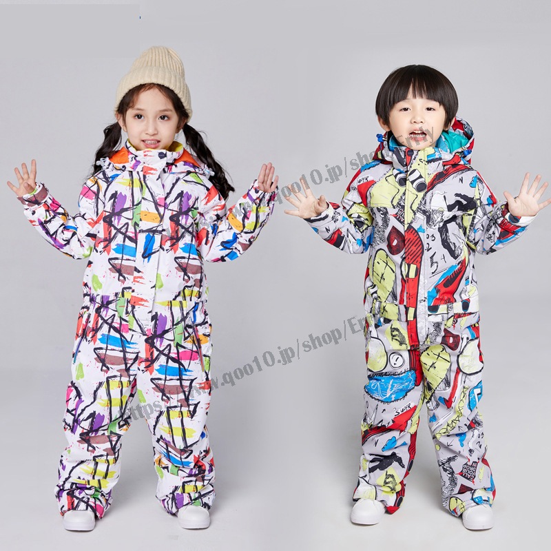 [迅速な出荷]スキーウェア キッズ ワンピースオールインワン スキーウェア ジュニア スノーボードウェア 上下セット 子供連体服 男女兼用