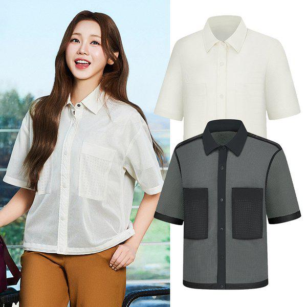 女性夏メッシュジャケット型シャツミクロ（女性）KWH5823W