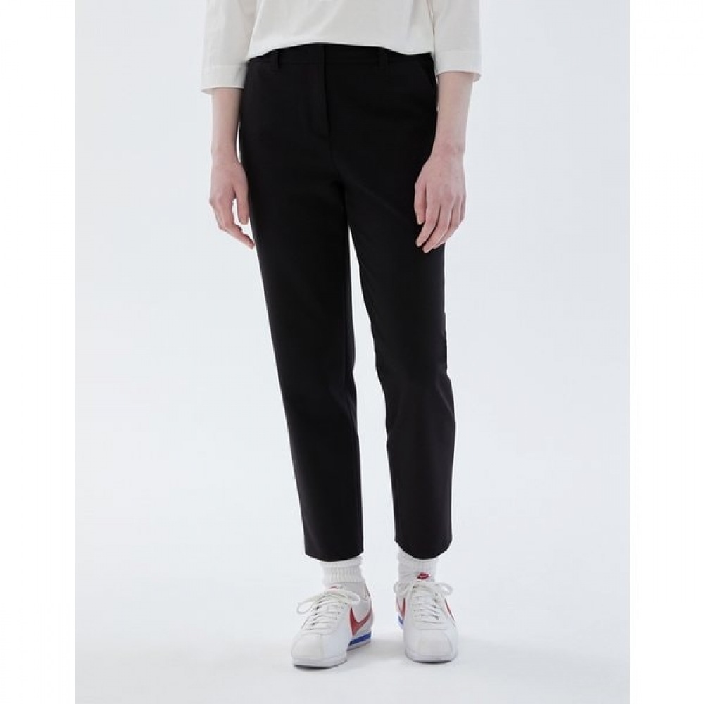 [24SS] [追加セール] ブラックナイロンブレンドスリムフィットパンツHSPA4AC11BK