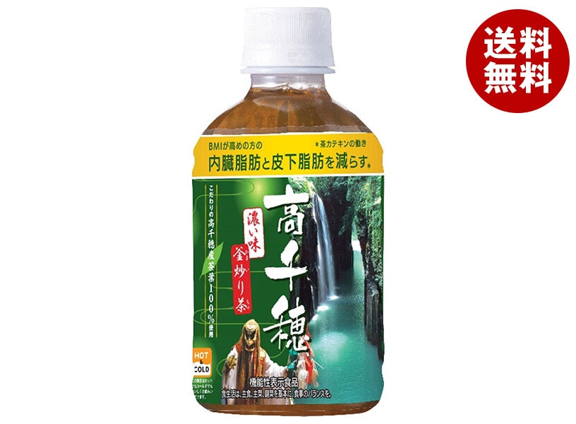 サンA 高千穂 濃い味釜炒り茶 280mlPET×24本入×(2ケース)