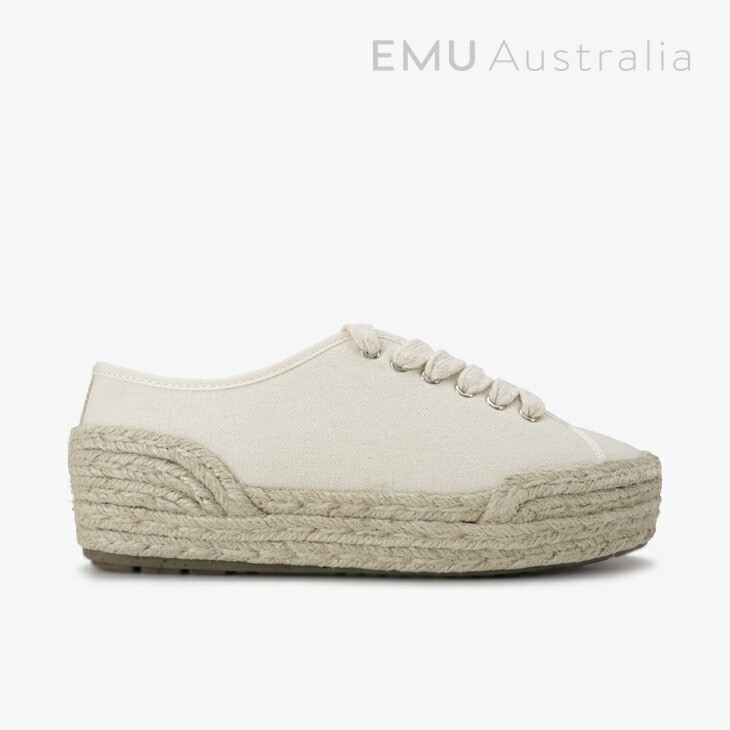 エルリー エスパドリーユ レース プラットフォーム ジュート/ナチュラル（W12860）