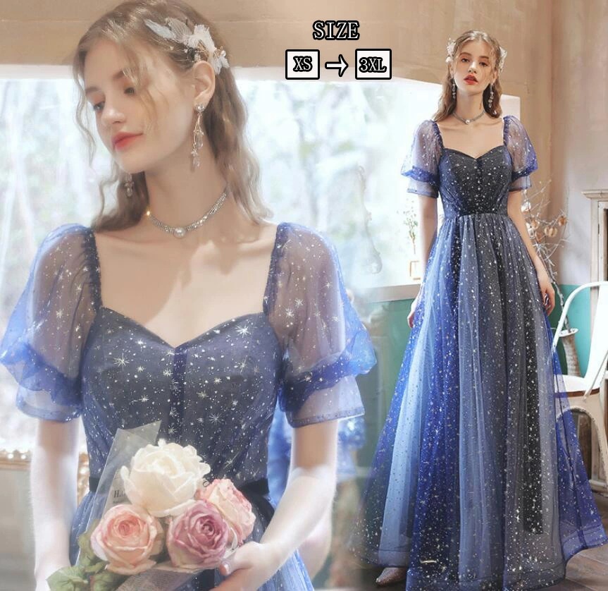 ドレス 大人 袖付き ロングドレス 編み上げ 透け感 キラキラドレス エレガント レディース ママ パーティードレス コンクール イブニングドレス 結婚式 演奏会ドレス ロング ピアノ 発表会 ステー