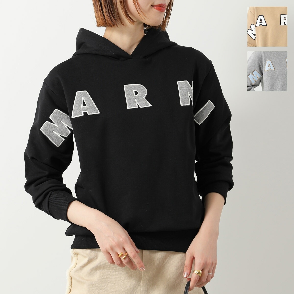 MARNI KIDS マルニ キッズ パーカー M01266 M00V0 レディース ガールズ コットン 長袖 プルオーバー スウェット ロゴ カラー3色 M01266M00V00M923