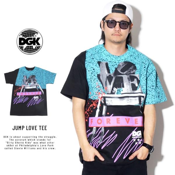 ディージーケー DGK Tシャツ メンズ JUMP LOVE TEE ブラック PTB-1000
