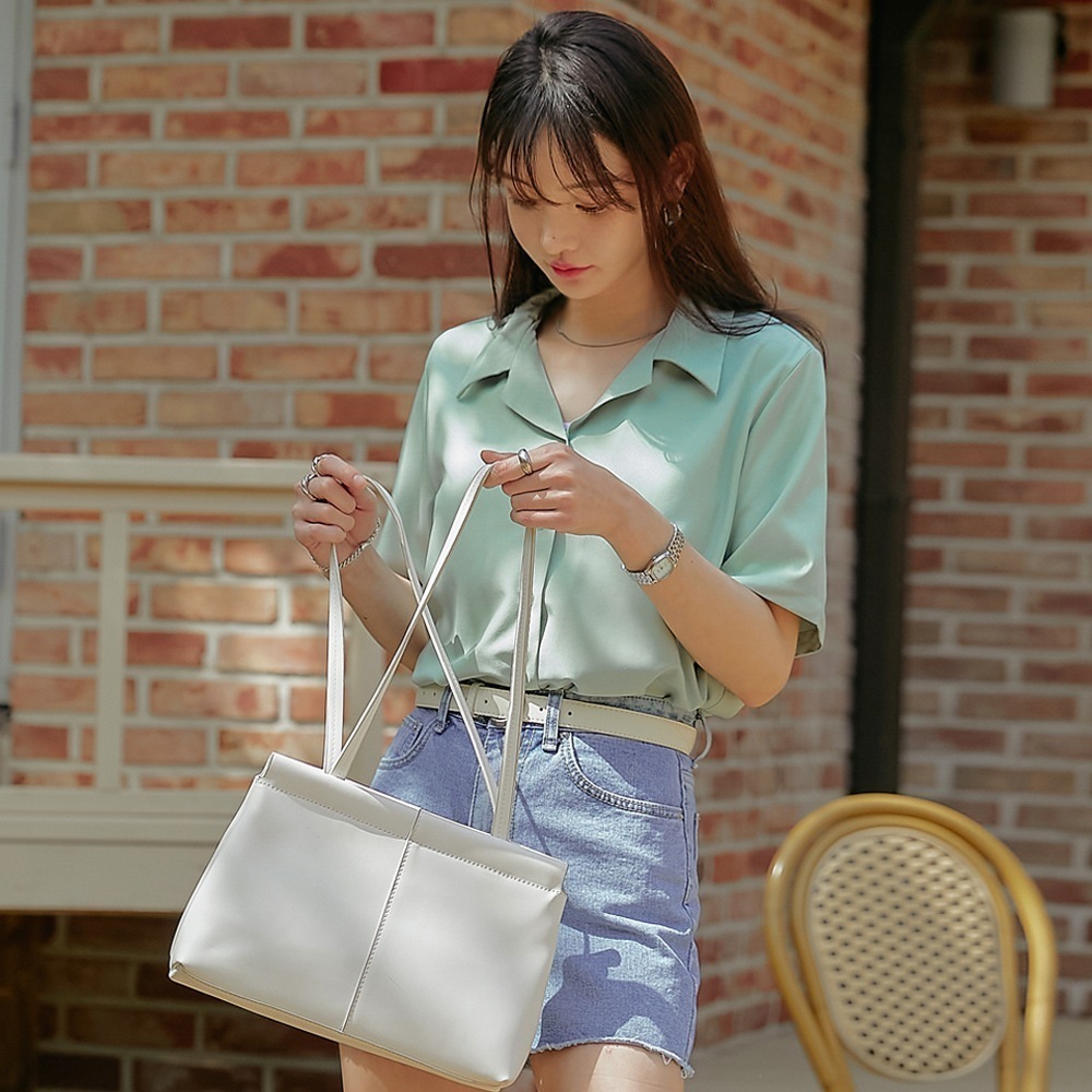 オープンカラー半袖ブラウスWith Celebrity _ Shin Hyun Been