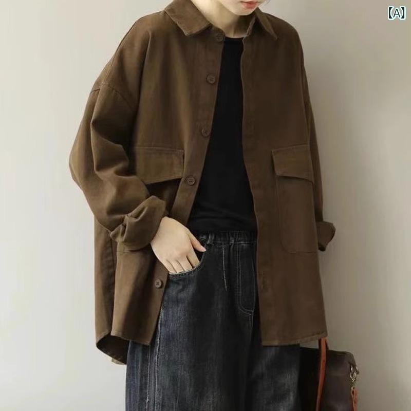 レディース　　シャツ　トップス 綿 麻 シャツ レディース 春秋 2025 レトロ 大きいサイズ 文芸 レジャー リネン 長袖 ジャケット