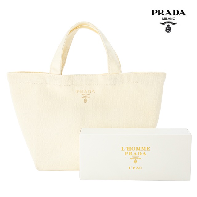 コスメティック キャンバス トートバッグ ロゴプリント クリーム 海外免税店ノベルティ限定商品 オリジナルギフト化粧箱付